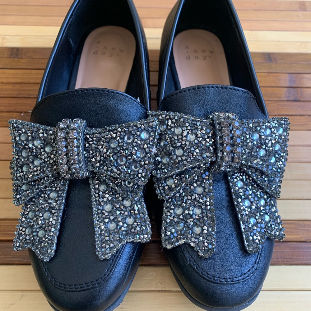 Diamond Bow 🎀 black shoes